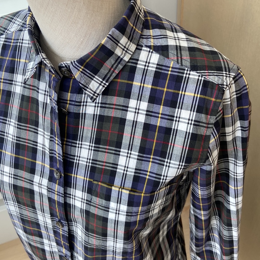 J.Crew Plaid Button-down Blouse